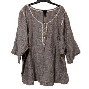 Lane Bryant Linen Tunic Size 26/28W